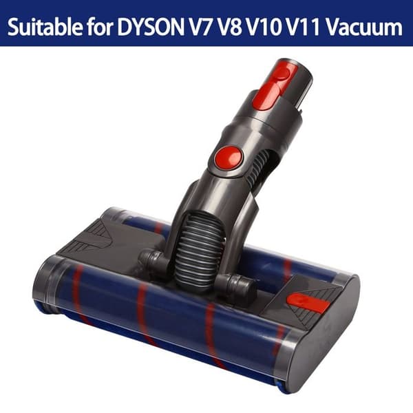 Motorisert dobbel gulvbørstehode for Dyson V8 V7 V10 V11 støvsugere, mykt børstehode, støvsugertilbehør