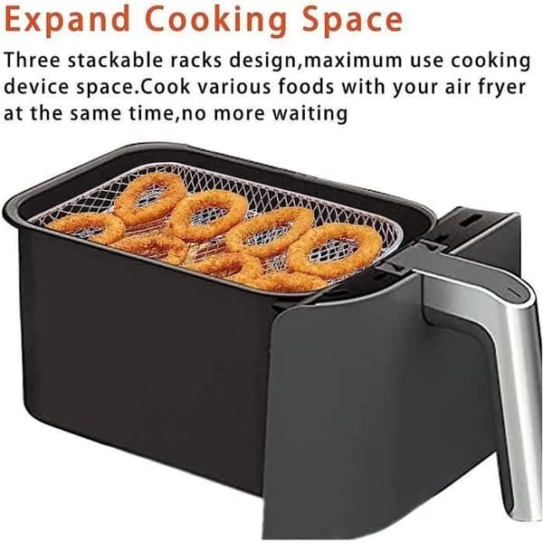 Airfryer-stativ for dobbel airfryer | Airfryer dehydrator-stativ med dobbel kurv – Multistativ