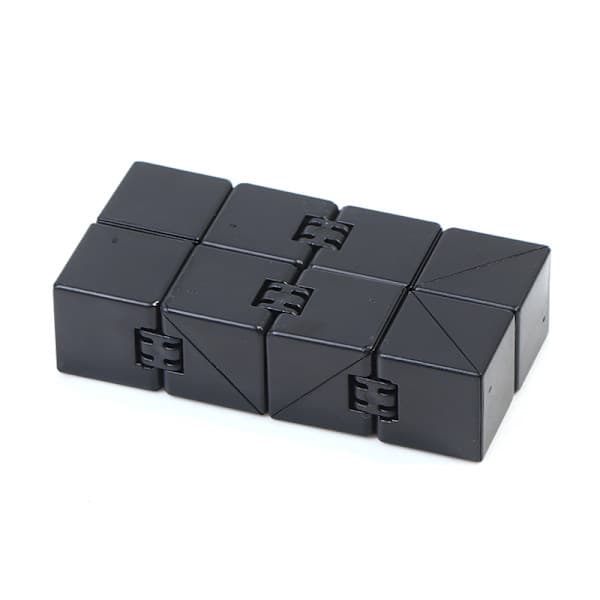 Infinity Magic Cube Fingerleke Kontor Flip Kubisk Puslespillkube Svart én størrelse