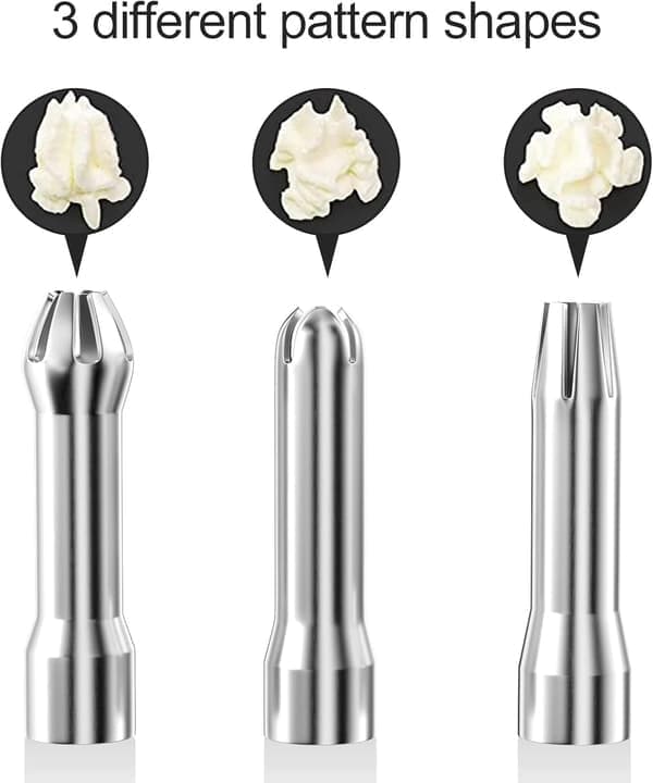 500 ml flødesifon, flødesprøjte, aluminium, med 3 dekorative dyser i rustfrit stål, 1 rengøringsbørste 500 ml 500ml