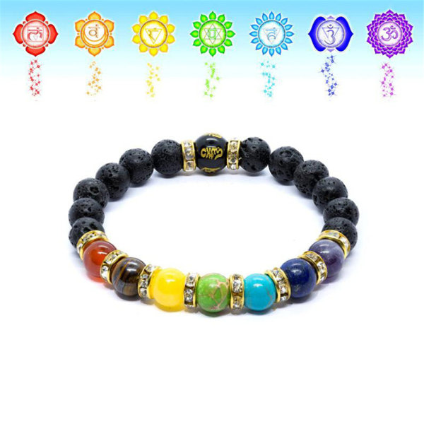 Alloy Micro-set Color Agate Lymphatic Circulation Lucky Bracelet 6