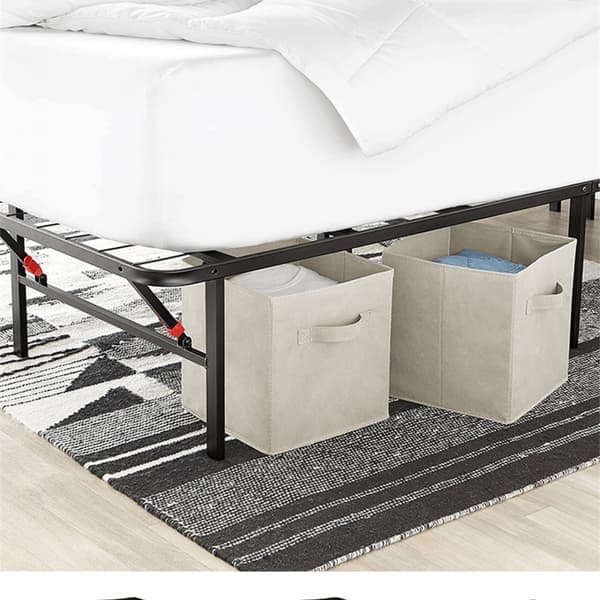 Beige Foldbar Opbevaringsboks Husholdningsopbevaringskurv