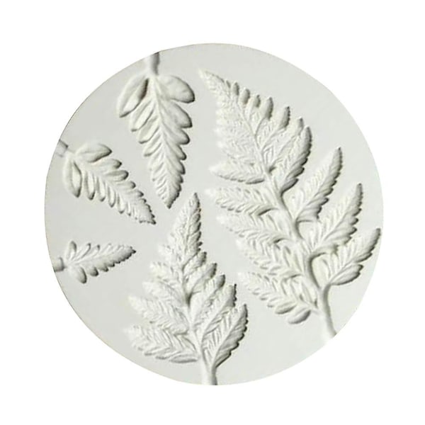 2 x DIY Bräkenblad Silikonform för Kakor Köksfondant Cupcake Choklad Bakverktyg