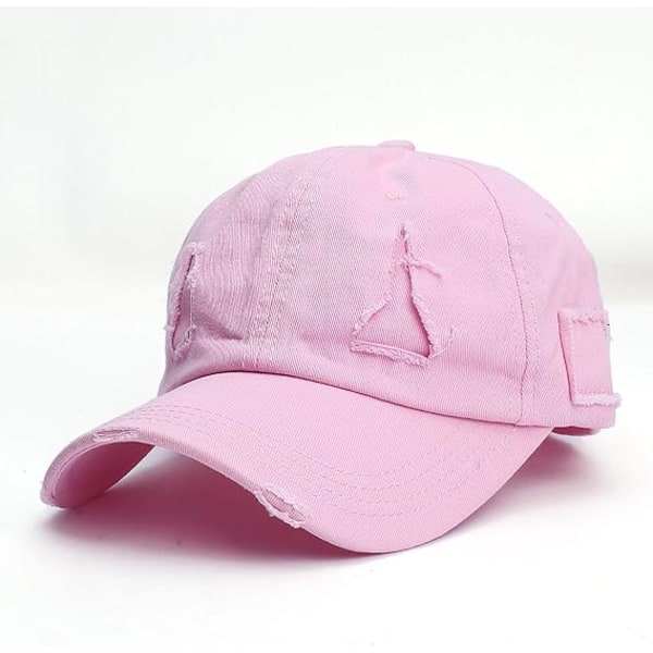 Dame Baseball Cap Cowboy Hatte til kvinder Solhatte til kvinder Ny trykt solbeskyttelse All-Match Cap Dame Denim Cap,Pink