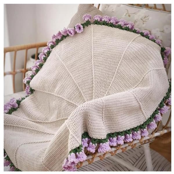 Hæklet rosebuket, håndlavet buket, DIY-tæppe, blødt og let romantisk roseblomstbuket - C