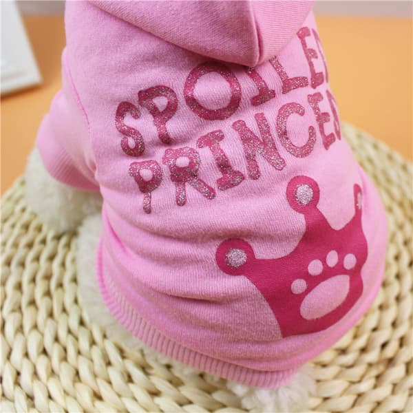 Prinsesse-sweater til hunde, kæledyrstøj, sweater til små hunde (Størrelse S)