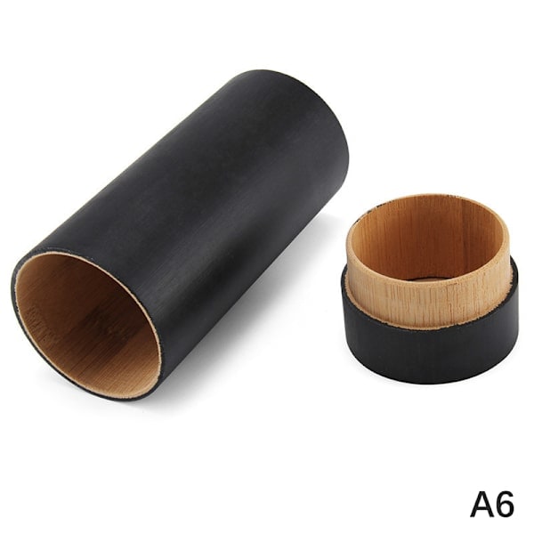 Full Bamboo Trä Cylinder Glasögonfodral Bambu och Trä Special A5 A5 A5 A5