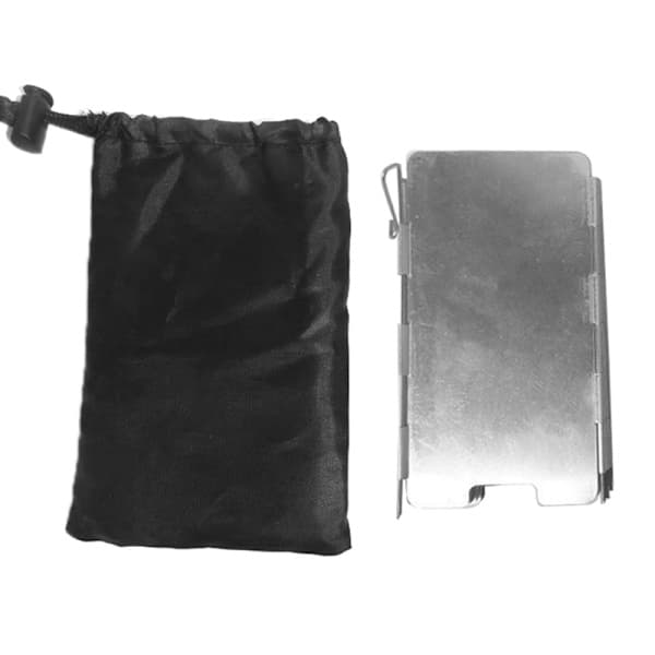 Utomhus campingkök set kastrull tillbehör vindskydd med pinnar 9 silver One Size