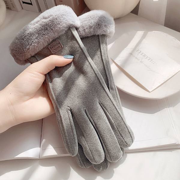 Modehandskar Höst Vinter Päls Varma Vantar Full Finger Fleece A2 A2