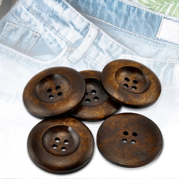 20 kpl 35 mm pyöreitä 4-reikäisiä puunappeja DIY-ompeluun, neulomiseen, vaatteiden koristeluun mengxi