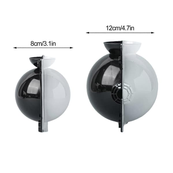 10 stk. plastrodkugler til planteformering og luftlagdeling, sort 12CM Black 12CM