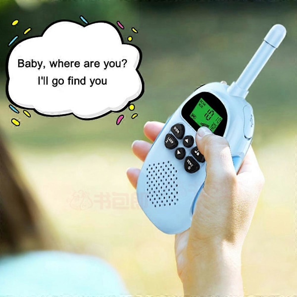 2-pack Walkie Talkies för Barn Uppladdningsbara - Julklapp Födelsedagsleksak med Ficklampa, för Utomhus, Camping, Vandring