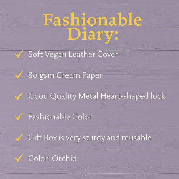 Salainen päiväkirja sydänlukolla - Päiväkirja tytöille ja naisille lukolla kirjoittamiseen, muistiinpanojen tekemiseen - Pehmeä vegaaninen cover , muodikkaat värit, uudelleenkäyttö