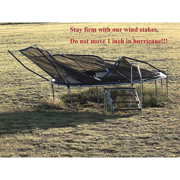 Trampolineplugger Heavy Duty teltplugger, galvaniserte U-ankre, 8 stk. (hs)