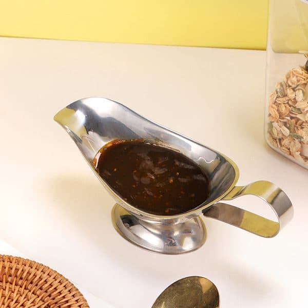 Såsbåt Droppfri Läpp Salt Krydda Sås Båt Kök Restaurang Sås Silver 3oz 3oz