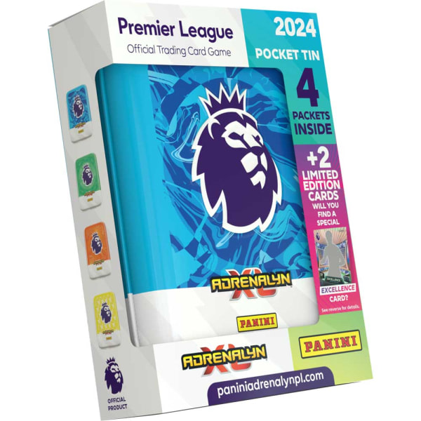 Fotballkort - Lomme / Mini Tin Panini Premier League 2024 [Blikkens farge varierer]