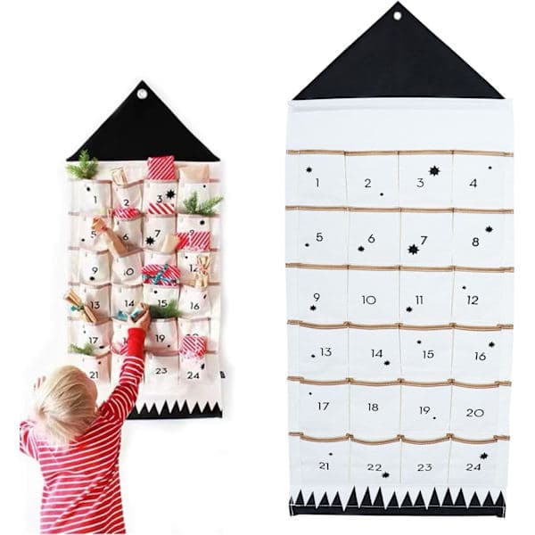 50 * 120 cm julekalender til selvfyldning, stofjulekalender