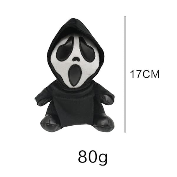 17 cm Ghostface Plyslegetøjsdukke Pude Kompatibel med Pigegaver