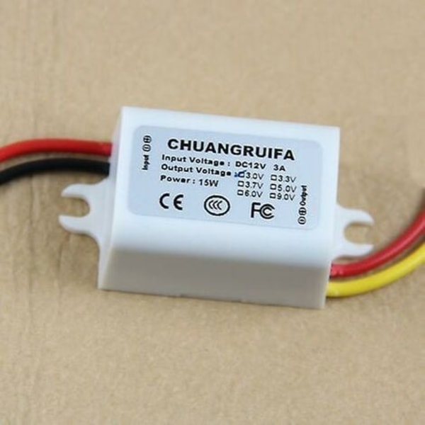Nedtransformator 12V till 3V 3A 15W DC/DC strömförsörjningsmodul ny