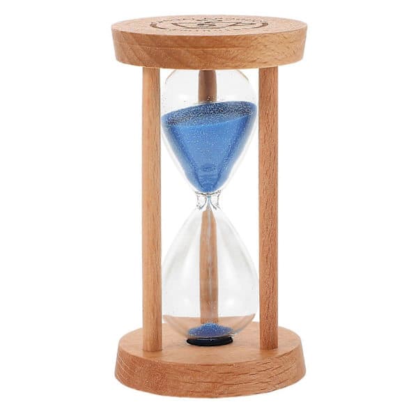 Mini Sand Timer Trä Timglas Sandklocka Timer Glas Sandklocka Trä Timglas Verktyg För 5 Minuter Sand Timer Blå 9.00X5.00X5.00CM
