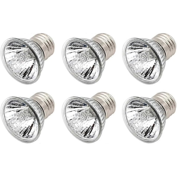 25W E27 Värmelampa Sköldpadda, UVA UVB Reptil Värmelampa, för Reptiler Ödla Sköldpadda Akvarium (6-pack)