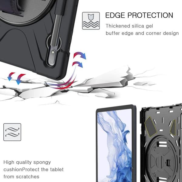 Støtsikkert etui for Samsung Galaxy Tab S9 FE+ Plus 2023/S9+ Plus/S8 Plus 2022/S7 Plus/S7 FE (12,4 tommer), panseretui