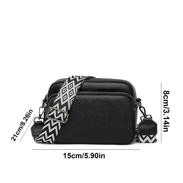 Crossbody väska Liten axelväska i läder dam med dragkedja grön green