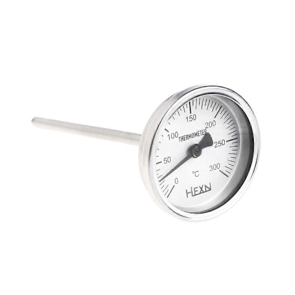 Bi-metallisk process-termometer i rostfritt stål 1/4PT-anslutning 50-300 300 degrees
