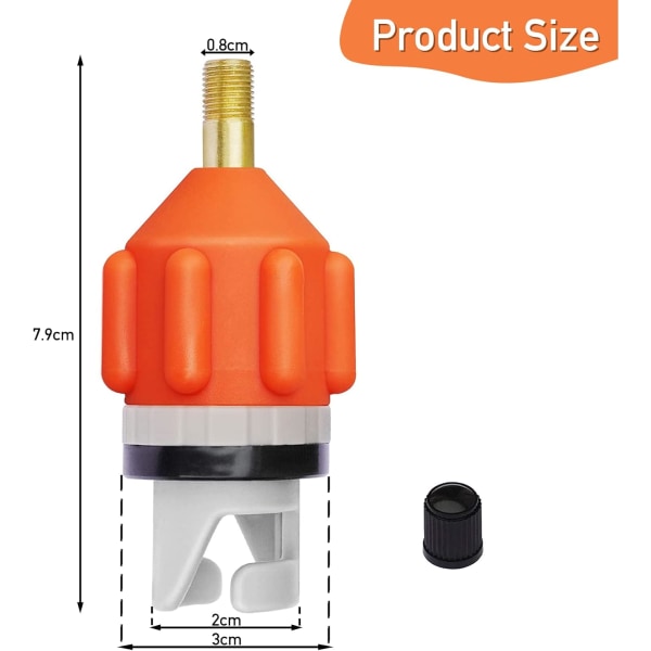 Oppblåsbar båt SUP pumpe adapter, konvensjonell luft pumpe adapter for båt kajakk oppblåsbar robåt liten stand up paddle board