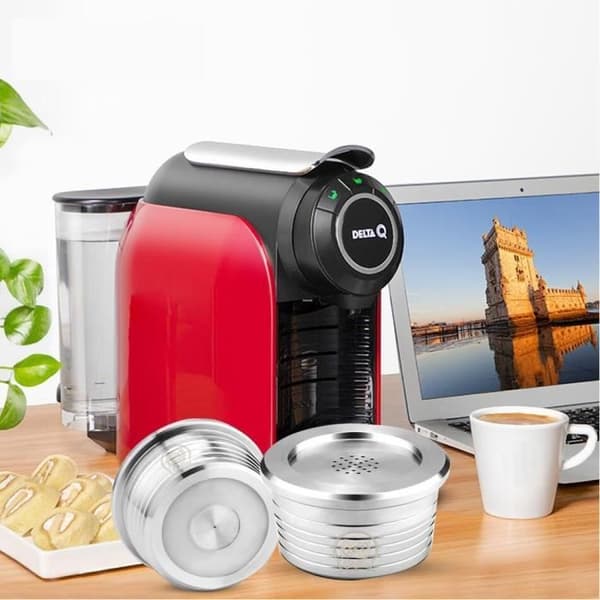 Genanvendelige kaffekapsler til Delta Q NDIQ7323, rustfrit stål, filtre til Lavazza Point EP MINI, lysegul farve