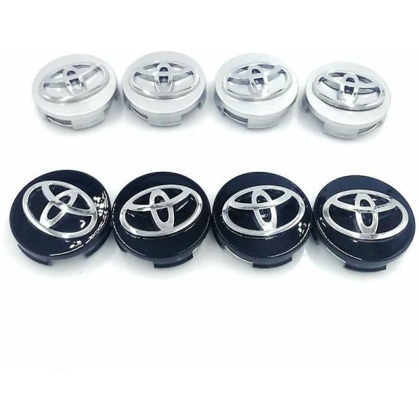 Sopii Toyota 4 62mm:n pyöränkeskiöön, sopii mustaan logotunnukseen