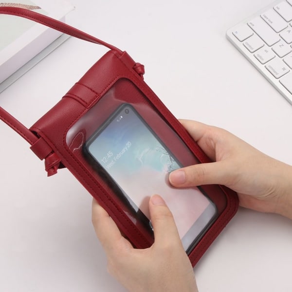 Mobil taske touch skærm Retro spænde red