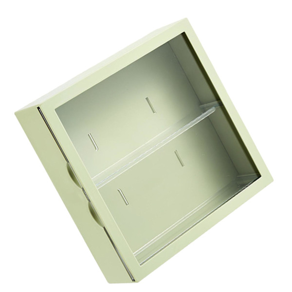 Vægmonteret udstillingsmontre Blind Box Figurer Display Case Håndværk Opbevaringsdisplay Stativ Støvfri Dukke Legetøjsopbevaringsboks Avocado Green