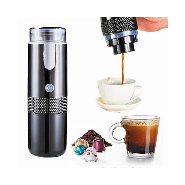 Bärbar Elektrisk Droppkaffebryggare Sladdlös Automatisk Kaffemaskin för K-Kopp Kapsel Pods och Malet Kaffe  PK