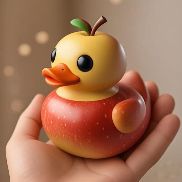 Frukt-Tema Anka Figurer Frukt Tema Anka Staty Dekor Gåva A6 A6