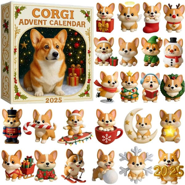 CORGI Adventskalender - Julklapp Akrylhänge