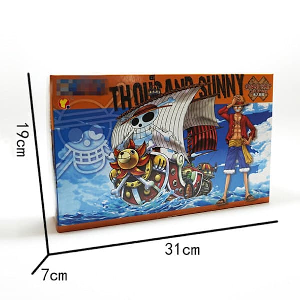 One Piece THOUSAND SUNS Piratskeppsmodell leksak monterad samling 1 one size