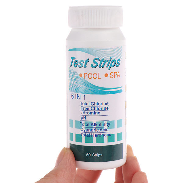 6 i 1 multifunktionella klor PH testremsor SPA Pool W Vit one size