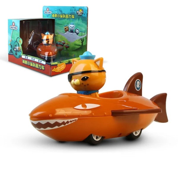 Octonauts Pull Back Bil Bat Model Barnacles Kwazii Peso Anime Actionfigur Legetøj