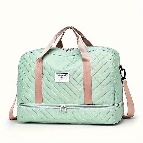 Luksuriøs Oversized Duffelbag - Stilig og Slitesterk med Vanntett Rom, Multi-funksjonell Carr Green With Pink