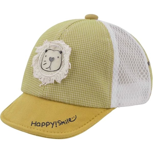 Børn Søde Tegneserie Peak Cap Småbørn Åndbar Bomuld Mesh Solhatte Visor Baseball Caps Yellow