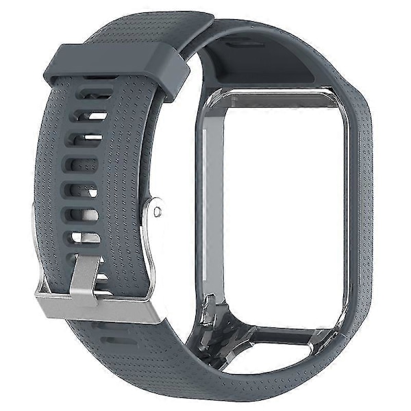Silikon Erstatning Klokkebånd Armbånd Stropp For TomTom 2 3 Serie Runner 2 3 Spark Serie Golfer 2 Adventurer GPS Klokke Gray