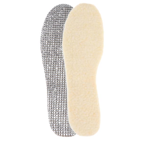 1 par aluminiumfolie lammsullsulor Vinter Varm Mjuk Plus Silver one size