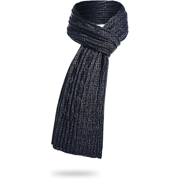 Hatt, Halsduk och Vantar Set för Kvinnor & Män 3 i 1 Vintermössa Halsvärmare Touchscreen Vantar Stickad Set,hw Navy Blue