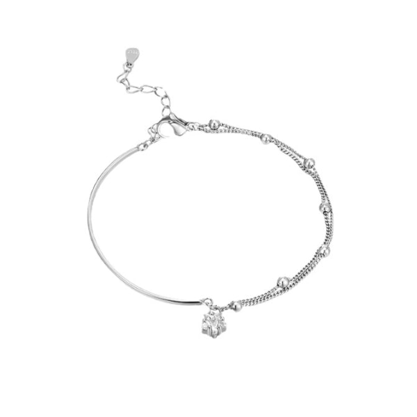 925 Silver Stjärna Zirkon Boll Armband Kedja Armband Charm Dam Par