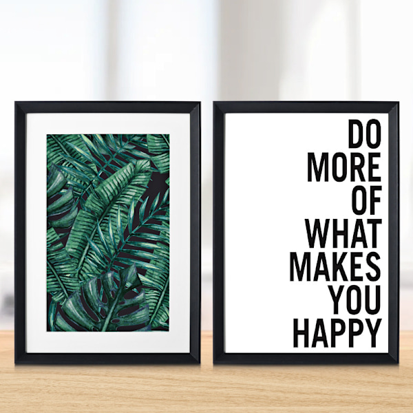 A4 fotorammer, 3-pakks sorte plakatrammer (21x29,7cm), egnet for skrivebord og veggmontering