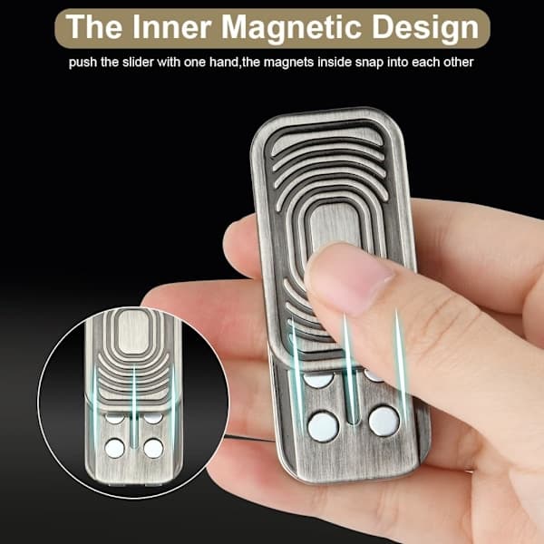 Fidget Slider Legetøj i Metal, EDC Fidget Legetøj til Voksne, Stresslindring mod Angst{da}