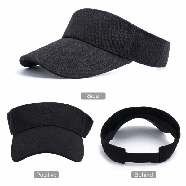 Solskärm keps - Dam baseball keps med hästsvans, tvättad utomhus trucker keps enfärgad pappa keps, justerbar twill golf tennis skärm kepsar för män