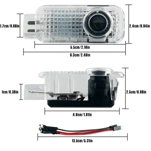 Egnet til Audi Aodi velkomstlys A4LA5A6L atmosfærelys A7A8LQ3Q5Q7 dørlaserprojektionslys (2-pak) Audi Q5