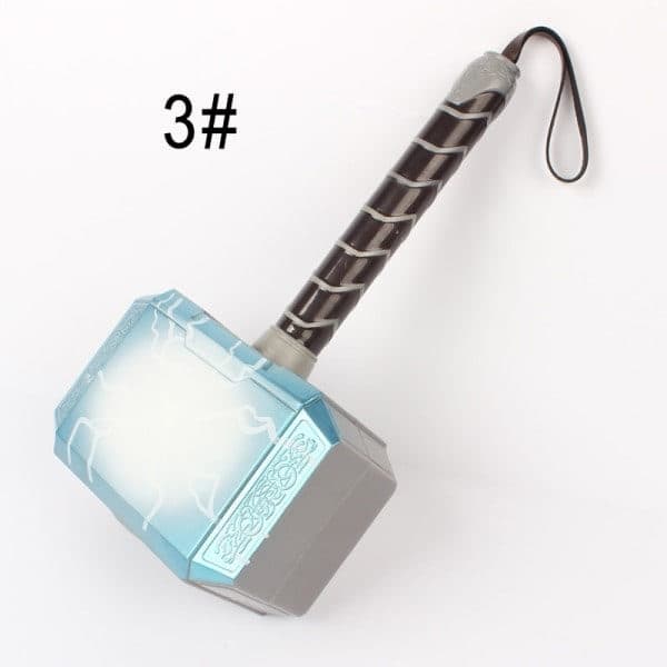 LED Lysende Lyd Thor Hammer Hjelm Maske Barn Cosplay Leker Actionfigur Tilbehør